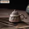 150ML Handmade Coarse Pottery Teapot Boutique Ding Ball Hole Filter Pot Tea Brewing Kettle Tea Services Accessories Decoration