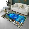 3D ковер-иллюзия морского дна, подводный мир, для дома, гостиной, спальни, дивана, коврик-дверной коврик, декор, детский коврик, нескользящий напольный коврик