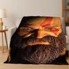 Classic God of War Game Kratos Flannel Blanket Soft Warm Blanket Throw Blanket for Bedroom Living Room Bed Travel Picnic Gift
