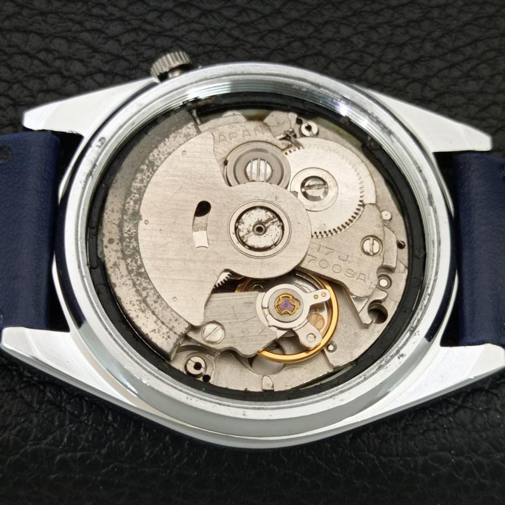 Seiko 5 АВТОМАТИЧЕСКИХ 7009A ВИНТАЖНЫЕ ВОССТАНОВЛЕННЫЕ ЯПОНСКИЕ МУЖСКИЕ ЧАСЫ С СИННИМ ЦИФЕРБЛАТОМ a445514-1