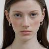 by hyeres Saddle bag one touch earrings (Silver) BH7E53717WBXXX