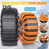 1/10Pcs Tire Snow Chains Anti-Slip Tire Chain Universal Car Snow Chains for SUVs Trucks Emergency Adjustable Snow Chains for Rain Snow Sand Mud