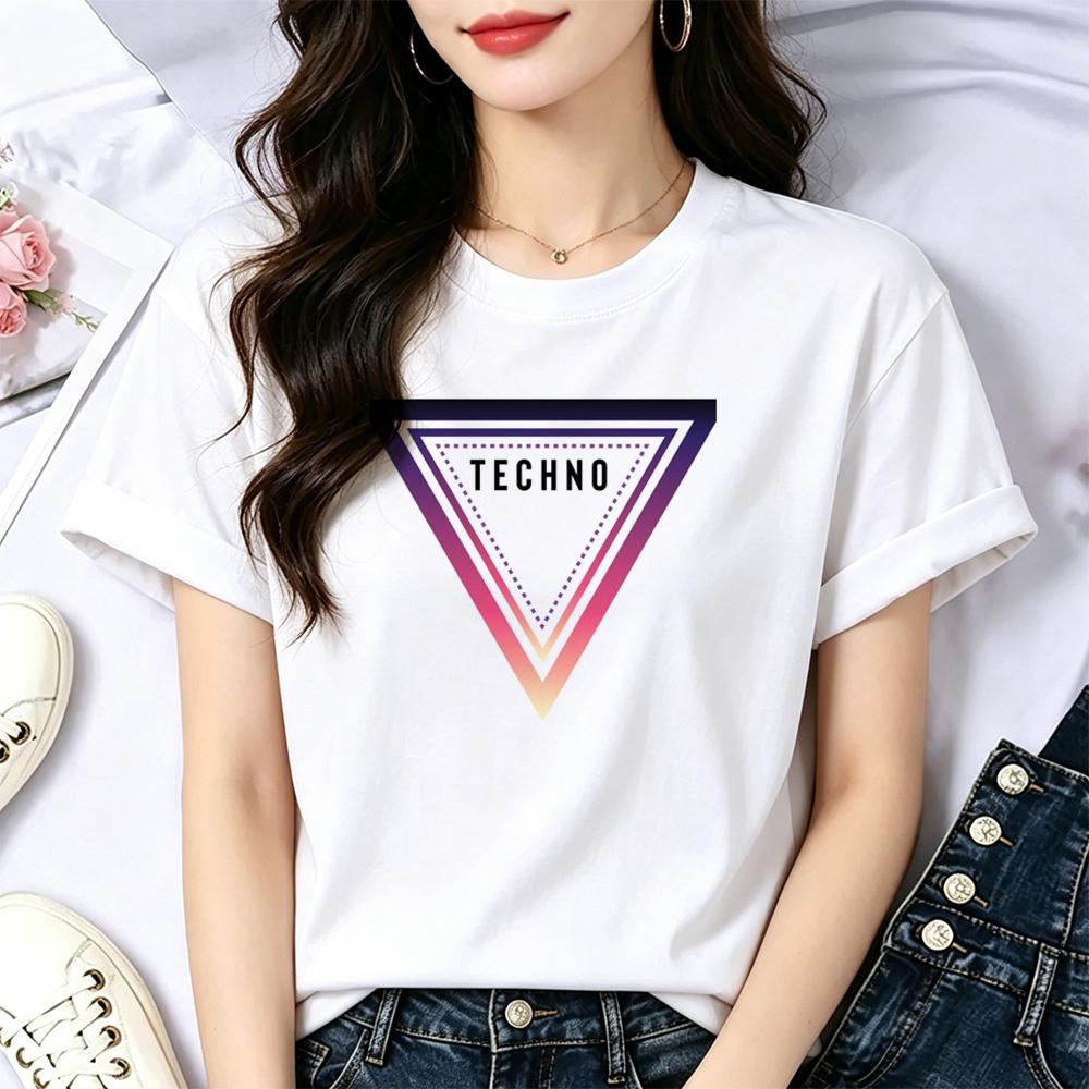 Techno shirt feUnisex alternative  emo aesthetic streetwear tshirt grunge baddie anime cute graphic