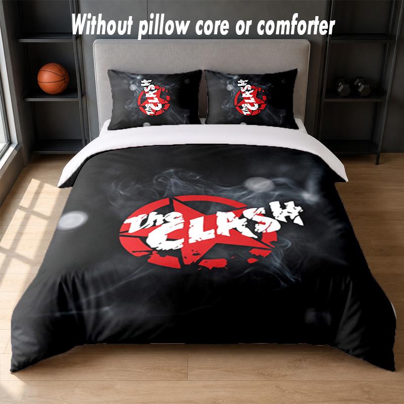 The Clash Design Bed Bedding Set 1 Duvet Cover + 2 Pillowcases Soft Breathable Household Bed Linens