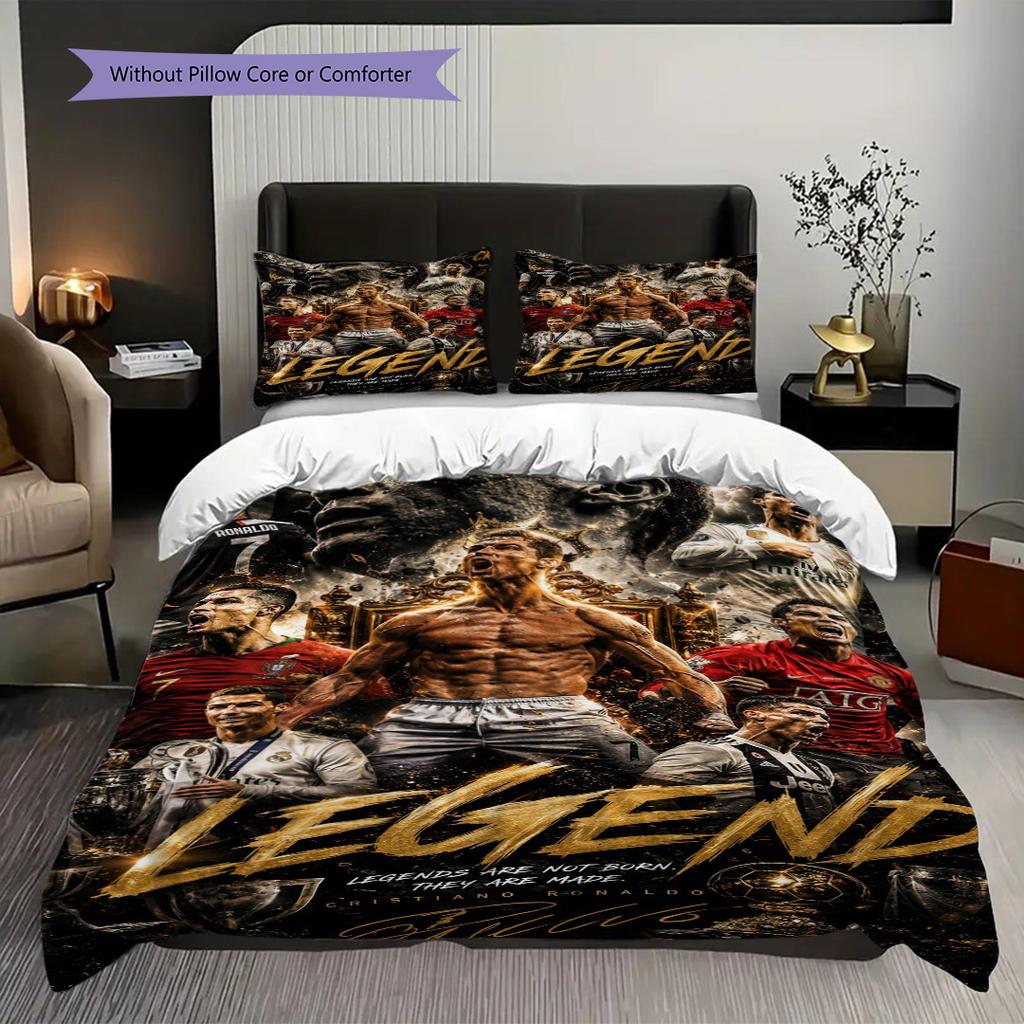 Cristiano Ronaldo Ballon D'Or Triumph Threepiece Set Without Core 1 Duvet Cover 2 Pillowcase Without Core Christmas Birthday Gift