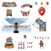 Colorful One Piece Themed Birthday Party Decoration Set Vibrant And Whimsical Paper Props And Balloons
