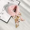 Women Fake Collar Tie Winter Faux Fur Woman False Collar Girls Detachable Fur Collar Ribbon Warm Scarfs for Ladies Neckerchiefs