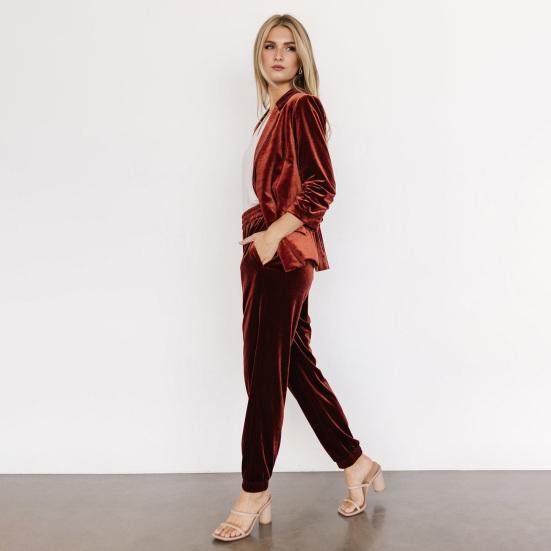 Women's Velvet Blazer Ruched 3/4 Sleeve Lapel Open Front Cardigan Ladies Office Business Coat Short Suit Jacket