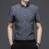 Summer New Men's Short-Sleeved Shirt Middle-Aged Simple Casual Thin Lapels Fashion Shirt
