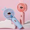 1 шт. небольшой портативный вентилятор Мини портативный настольный бесшумный маленький вентилятор с подсветкой Студенческий офисный вентилятор
