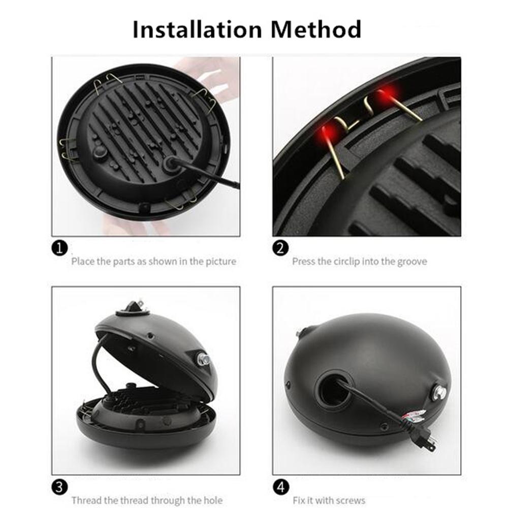 7-дюймовый корпус фары черный универсальный для мотоцикла