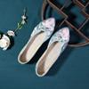 Ruyu 2024 Spring/Summer Women's Old Beijing Style Embroidered Pointed Cloth Shoes for Cheongsam