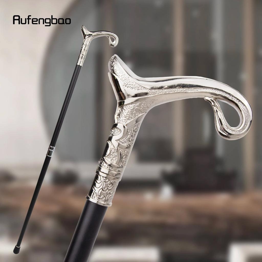 Белая роскошная кривая линия типа трость модная декоративная трость джентльмен элегантная ручка трости для косплея Crosier 93 см