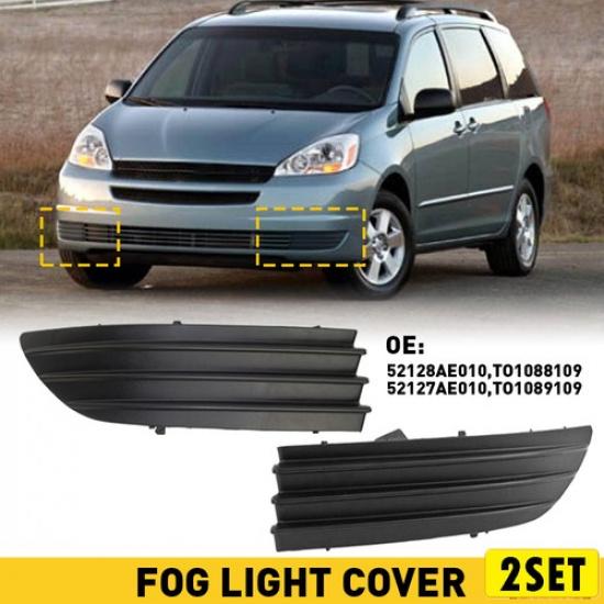 2/4 шт. Комплект накладок на противотуманные фары Для Toyota Sienna 2004-2005 Передние Левые и Правые Грунт