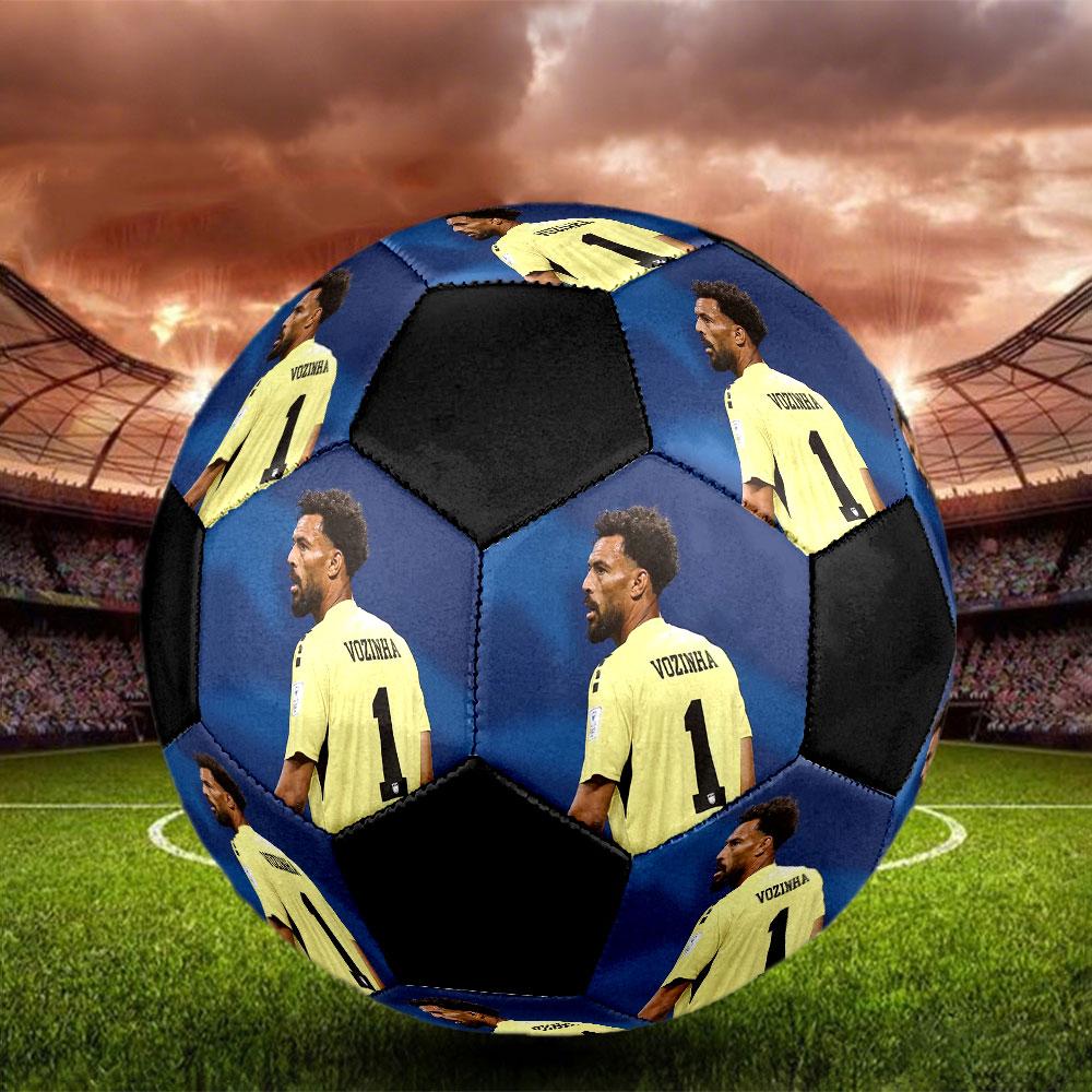 Vozinha Size 5 Soccer Ball, Machine-Stitched PVC, Durable & High Bounce, All Ages Fit, fan merchandise, matches & outdoor use.
