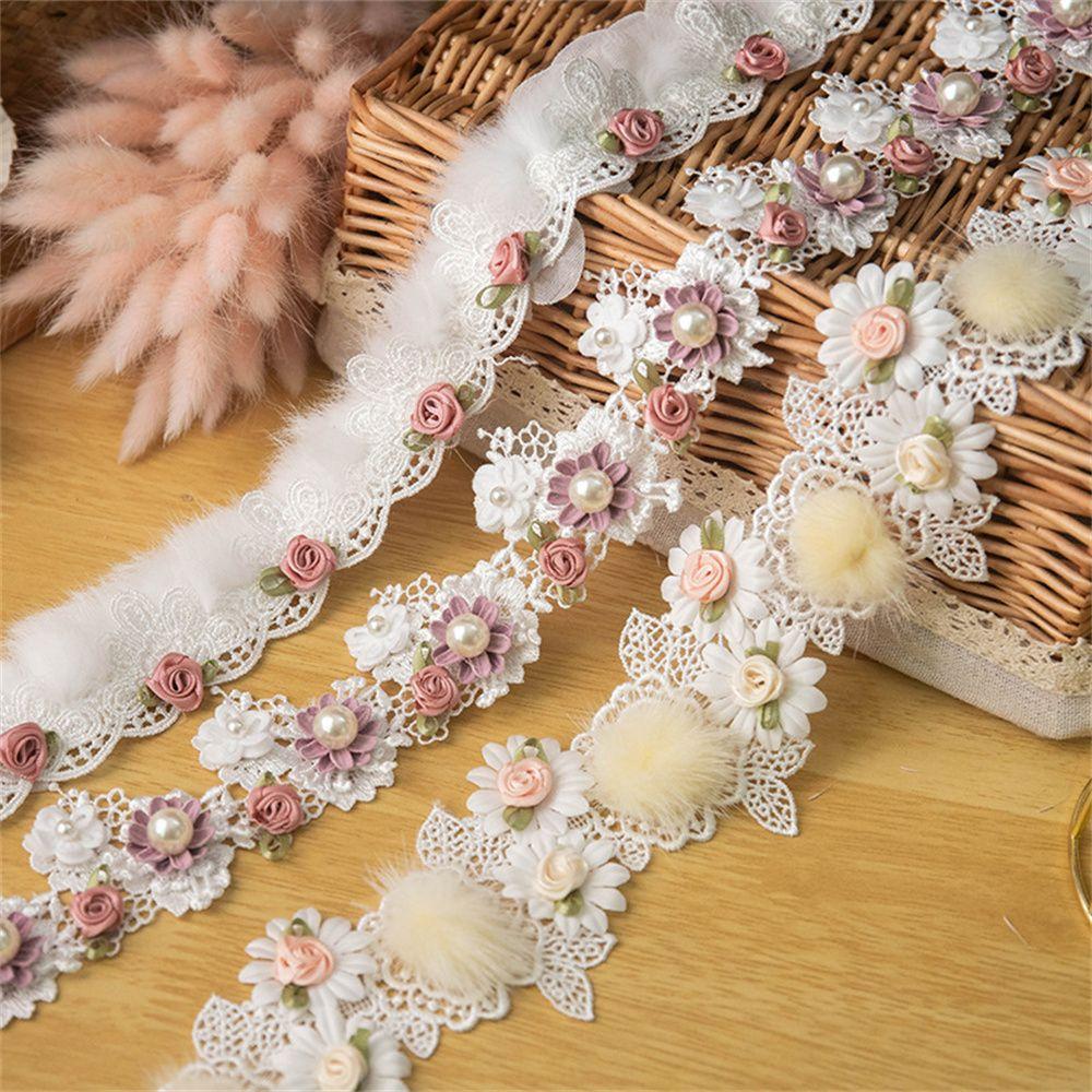 Fashion Cloth Decor Flower Embroidery DIY Craft Sewing Material Fabric Accessories Lace Ribbon