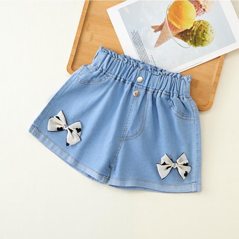 Шорты для девочек, летние, худые, для детей среднего и старшего возраста, свободные, детские повседневные шорты, для девочек на улице, джинсовые короткие брюки