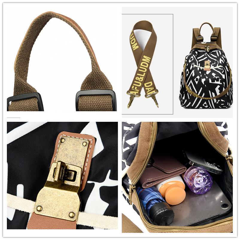 Новая женская сумка на двойное плечо в этническом стиле, непромокаемый женский рюкзак через плечо из ткани Оксфорд на одно плечо