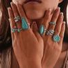 Fashionable Women's 8 Piece Ring Set - Ladies Ring Metal Ring Glossy Ring Metal Ring Holiday Gift