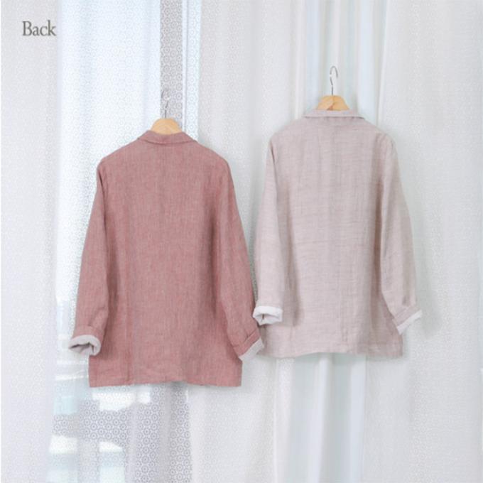Styleby Miin Linen Two-Button Jacket