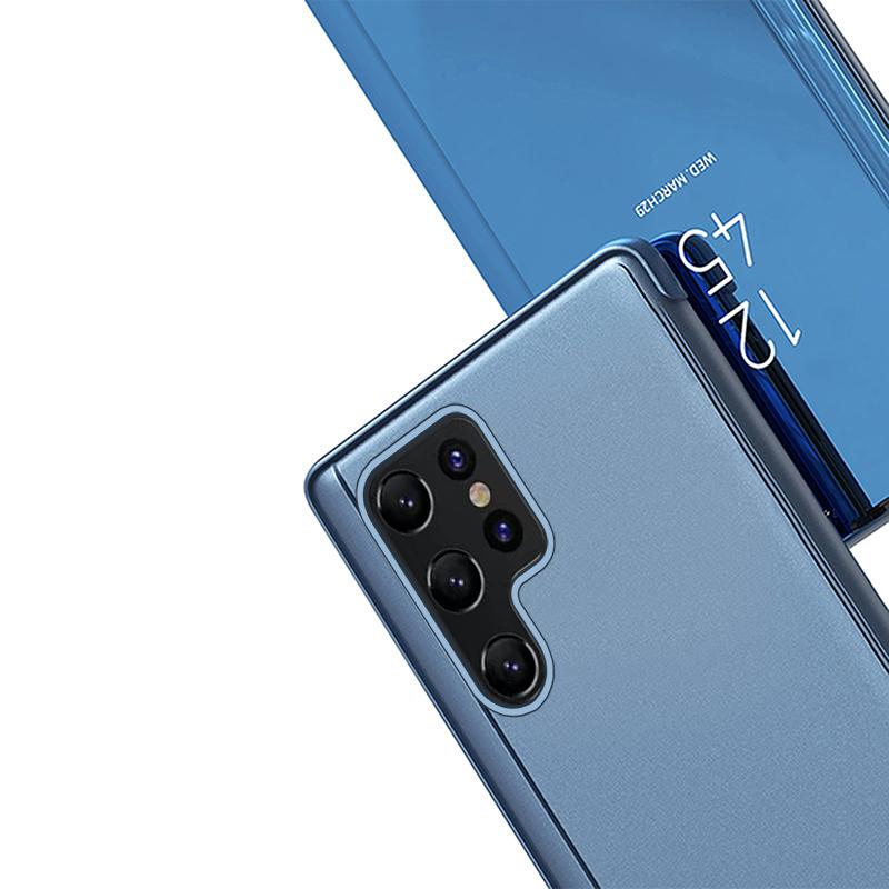 Умная зеркальная флип-чехол для Samsung Galaxy S26 Edge S25 S24 S23 S22 Ultra FE Plus Ударопрочная защитная задняя крышка