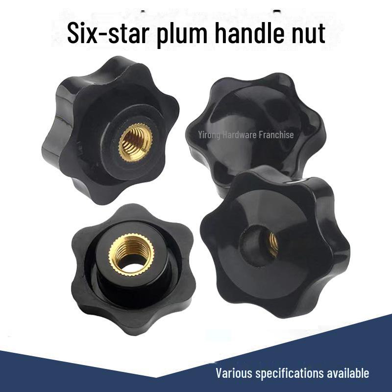 Ручной винт с гайкой и головкой в виде сливы для сквозных/глухих отверстий, размеры M4-M12