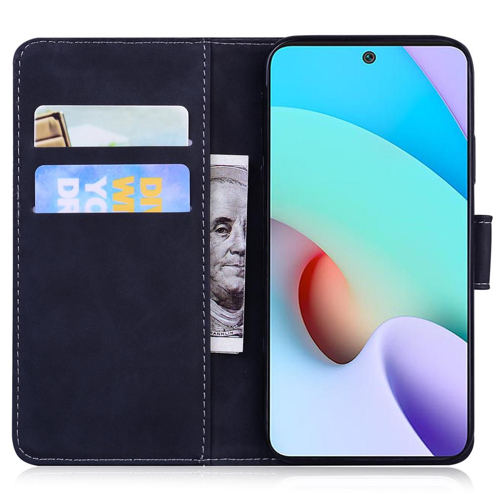Кожаный чехол-книжка для Xiaomi Redmi Note 12 5G (Глобальный)/(Индия)/(Китай)/Poco X5 5G, Чехол-кошелек с подставкой с тигровым принтом