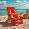 Personalized customized proof beach towel with SPQR logo pattern - soft, absorbent,quick-drying,perfect swimming,camping&bathing