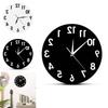 Обратный противоударный настенный акриловый clock со светодиодным дисплеем для декора гостиной