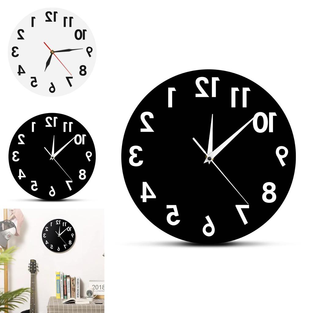 Обратный противоударный настенный акриловый clock со светодиодным дисплеем для декора гостиной