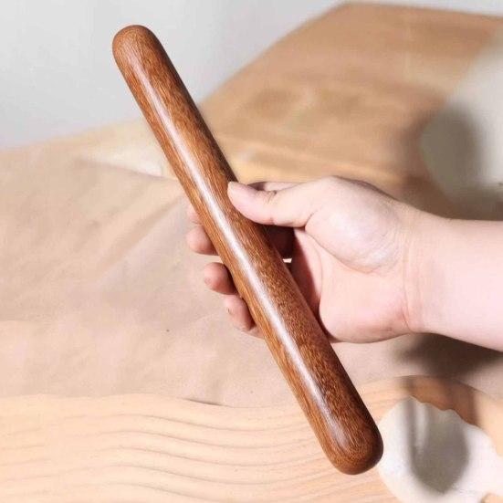 Деревянная скалка из натурального массива дерева, многоцелевой ролик для теста, антипригарный кухонный инструмент для фонданта, коржей для пирогов, печенья, хлеба, пиццы, пельменей