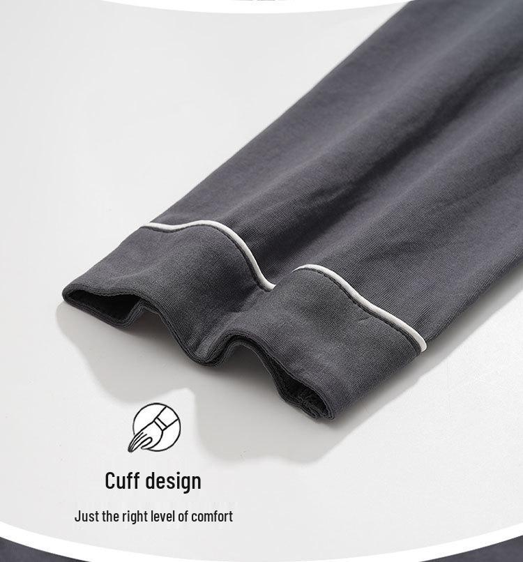 Мужская пижама из хлопка с длинным рукавом на 2024 год - Весенне-осенний комплект домашней одежды для мальчиков-подростков