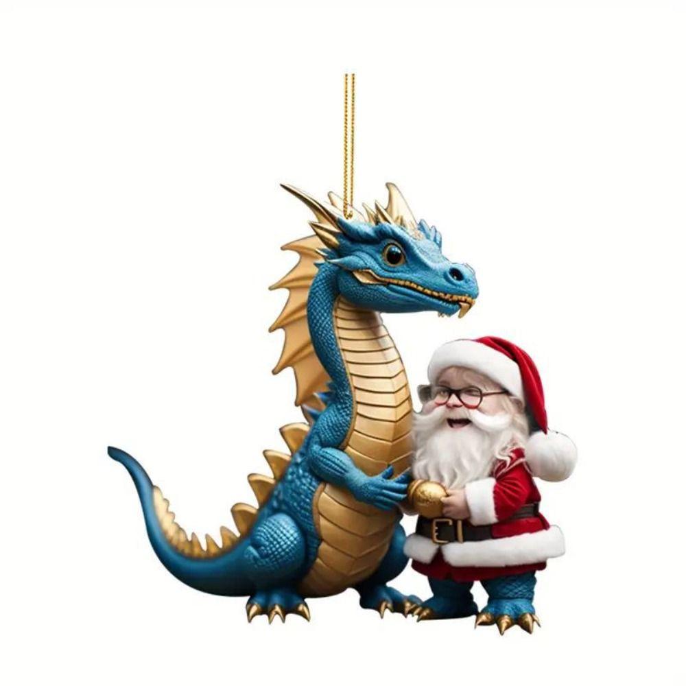 Christmas Children Xmas Dragon Keychain Xmas Dragon Home Decoration  Car Interior Accessory
