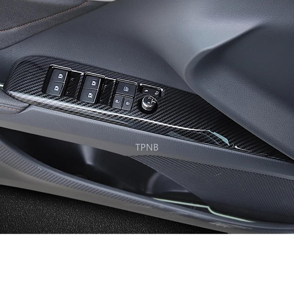 4 шт., декоративная крышка переключателя из углеродного волокна для Toyota Camry 2018, аксессуары для стайлинга 8th Lift