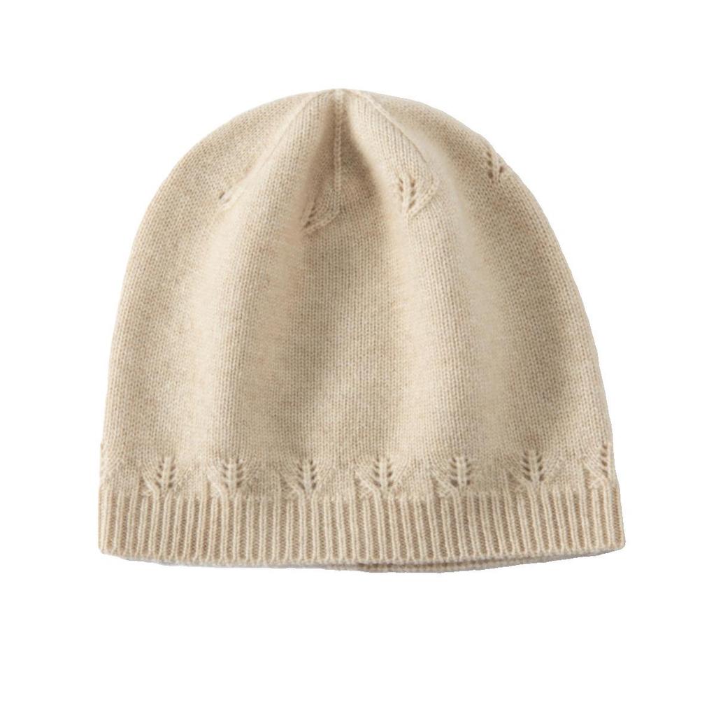 Женская вязаная шапка-бини из кашемировой шерсти: Теплый, Стильный и Универсальный для Осени и Зимы.