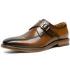 Business Leather Dress Genuine Monk Straight Luxury [Fox Sense] Shoes, Shoes, Men's Shoes, Leather, Strap, Tip, Men's Shoes, Lightweight, Waterproof,