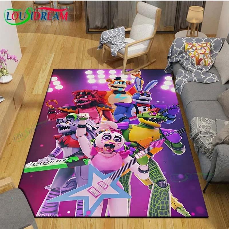 Horror Games Five Nights Bear Printed Carpets Children's Room Living Room Decoration Carpets for Bed Room Rug Anime Rug