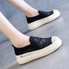Women Shoes Lace Loafers Summer Platform Shoes Women Slip On Flats