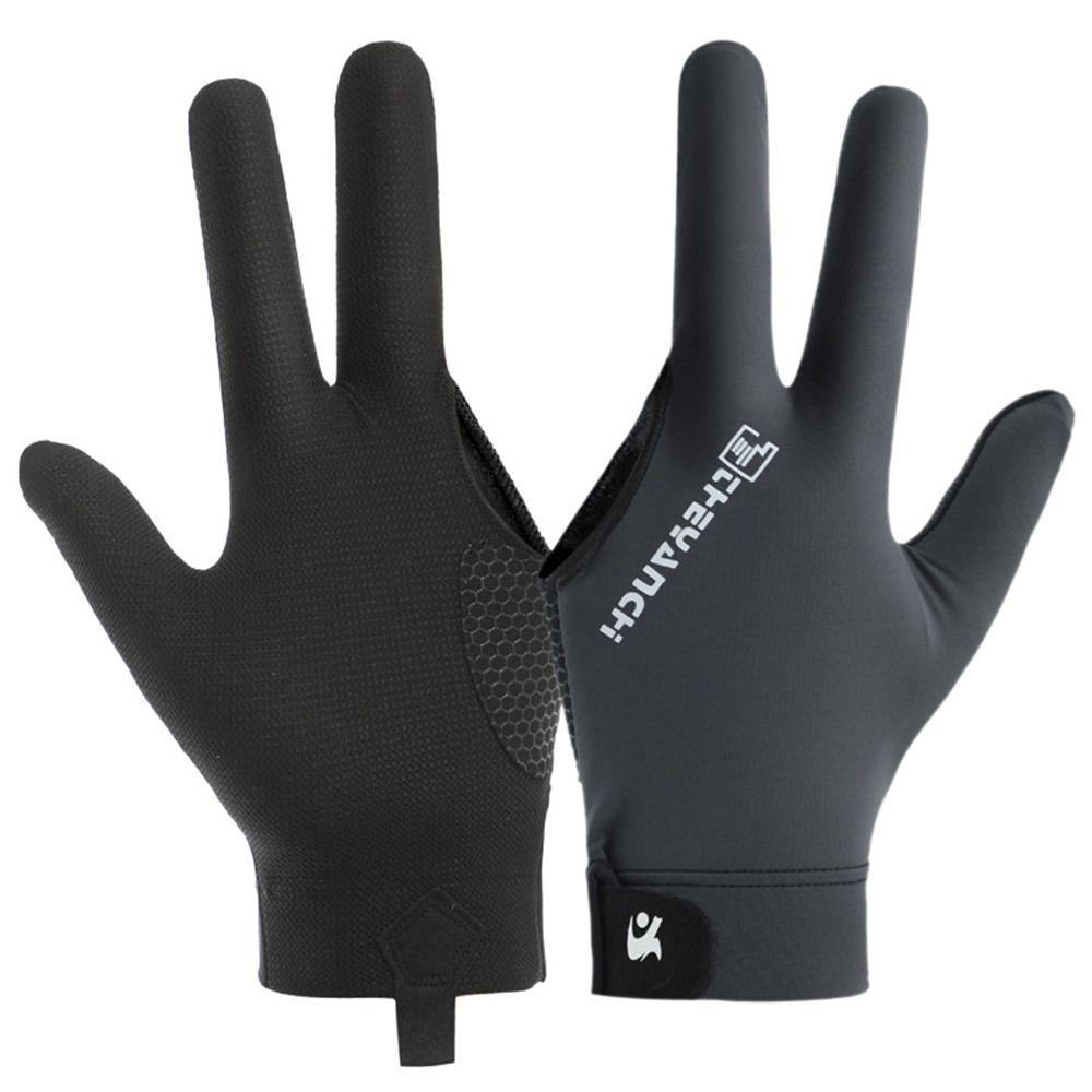 Нескользящие перчатки с тремя пальцами для левой руки, тренировочные перчатки для бильярда, аксессуары для фитнеса