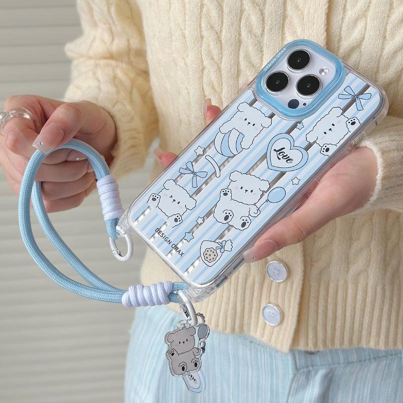 Чехол-ремешок Zhitai Apple Mirror для iPhone 15 Pro, совместим с 13/12 Pro Max