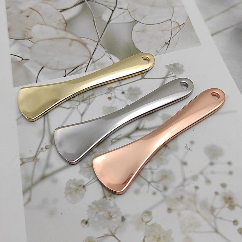 Ложка для массажа глаз, ложка для снятия усталости глаз, металлическая ложка для крема для лица, косметический массажный совок для смешивания, портативная косметическая лопаточка P7O5