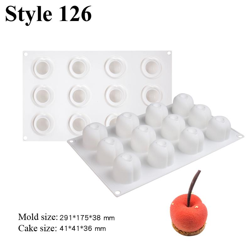 Формы для торта «Фруктовый мусс» Апельсин Яблоко Груша Манго Клубника Дуриан Дизайн Силиконовые формы для торта Инструменты для украшения десертов