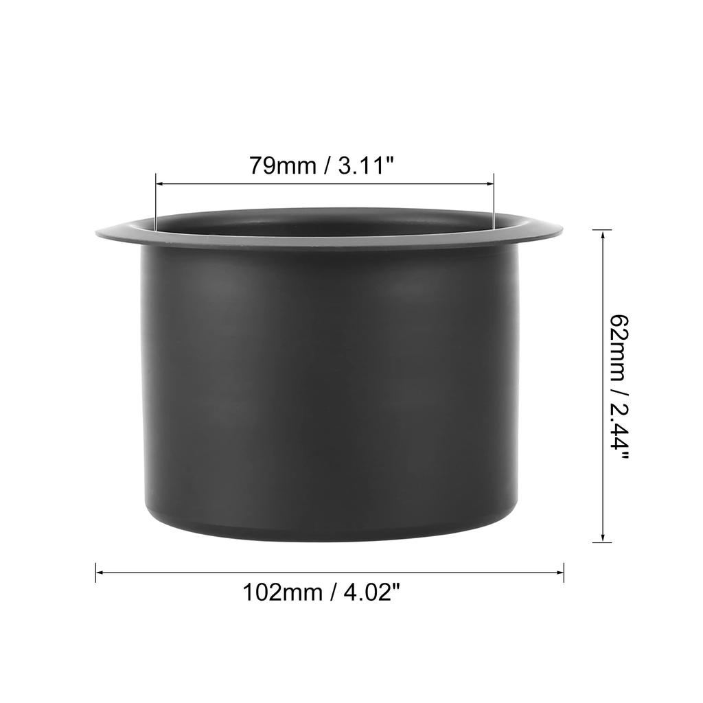 X AUTOHAUX Подстаканник из нержавеющей стали, вставка-заменитель, 4 штуки, для морских судов, лодок, автодомов, черный,