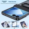 Чехол для Samsung Z Flip7 с откидным магнитным кольцом и встроенной защитой экрана