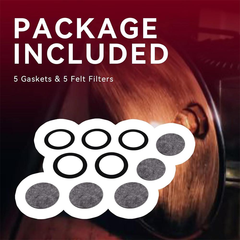 Carbide Cap Lamp Rebuild Kits 5 Gaskets & 5 Felt Filters