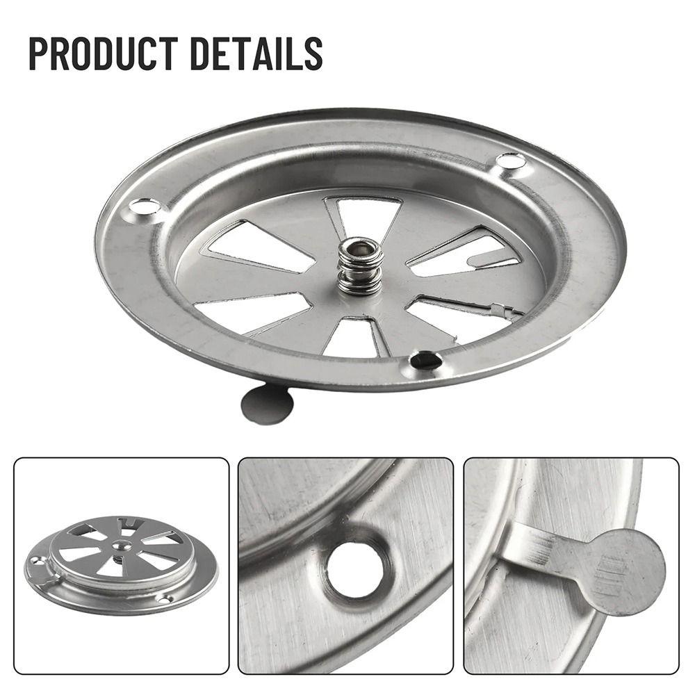 1Pcs Stainless Steel Smoker Air Vent Damper Silver Stove Air Vent for Oven Test Chamber