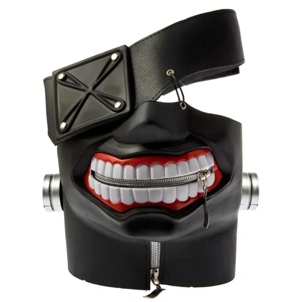 Anime Tokyo Kaneki Ken Mask Cosplay Props Men Women Halloween Party 3D Masks Anime Accessories  Zipper Mouth Mask Scary Masque