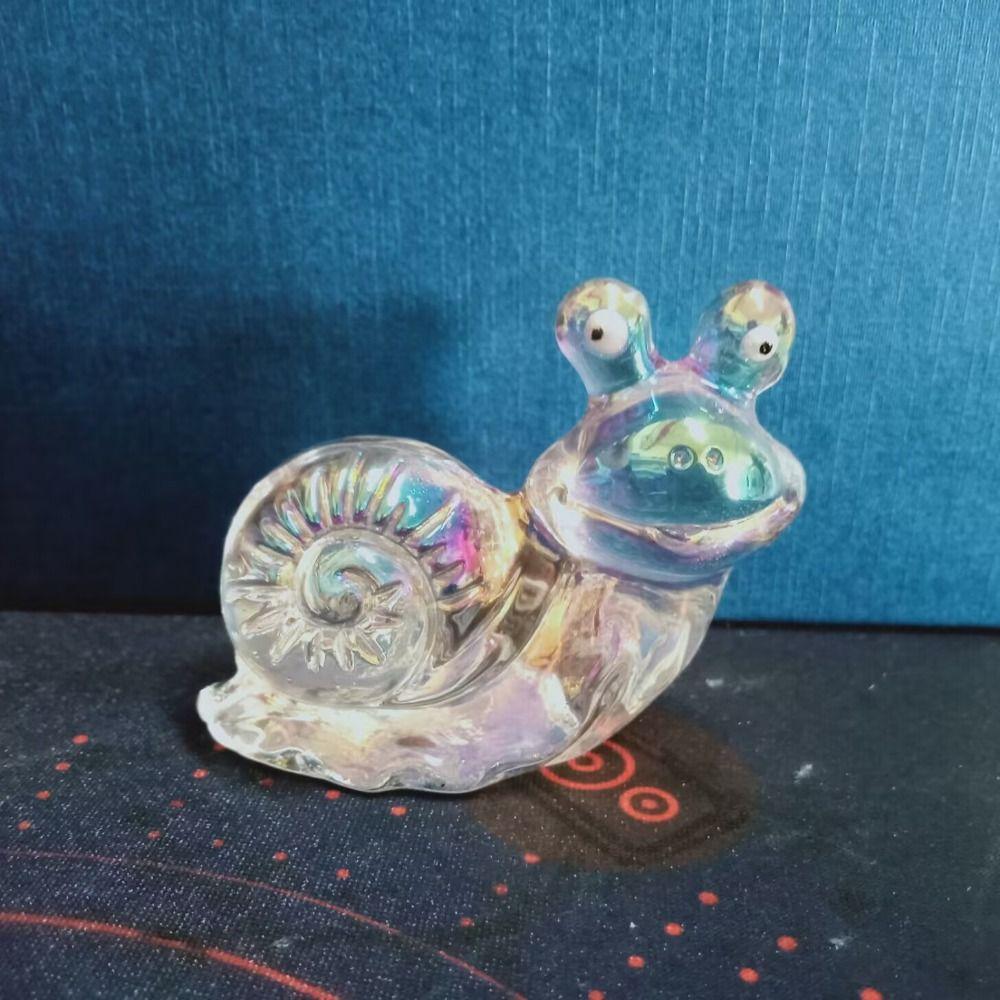 Хрустальная улитка Украшение улитка Красочное украшение улитка Новое красивое стеклянное украшение Дом