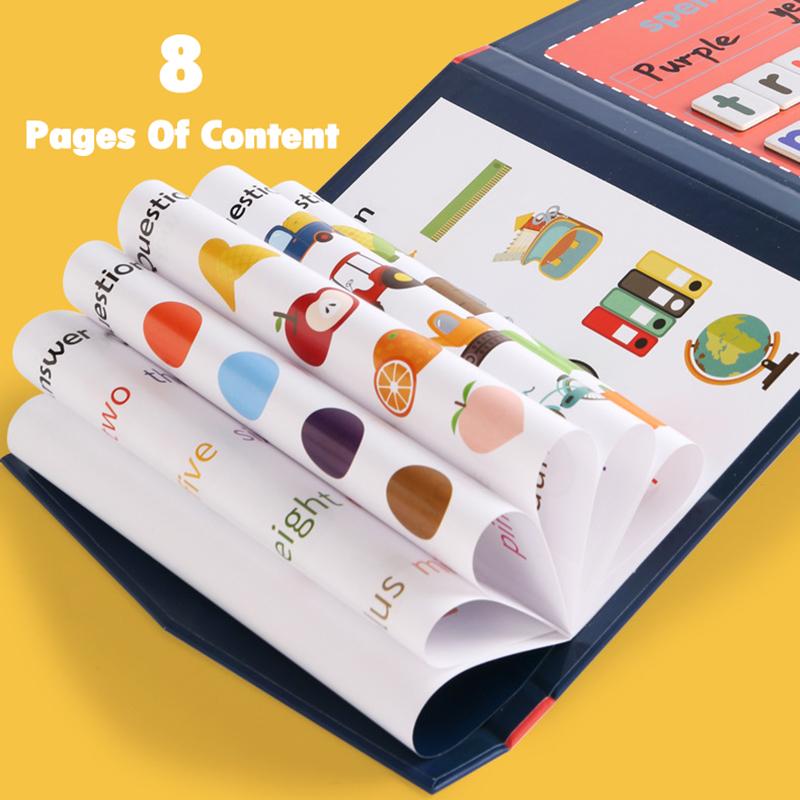 Развитие Монтессори для малышей Карточки с английским алфавитом Магнитные игрушки-пазлы Раннее обучение Изучение слов Письмо Правописание Учебные пособия