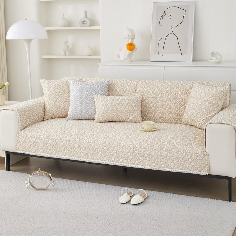 Чехол для дивана с цветочным узором на четыре сезона, хлопковая подушка для дивана, декоративная подушка в пасторальном стиле, прямой ряд, три сиденья, чехол для дивана